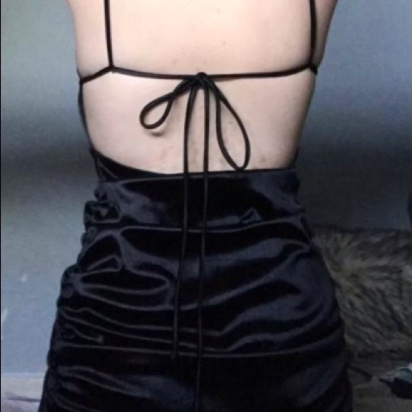 Black Satin dress - Picture 2 of 2
